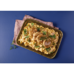 Kalapihvit ja pastaa katkarapu-tillikastikkeessa